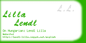 lilla lendl business card